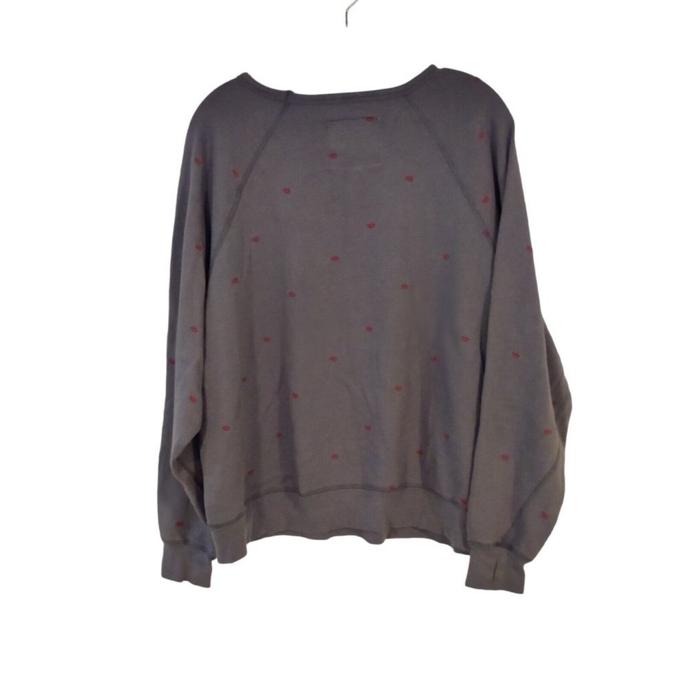 Peace Love World Gray Pullover Sweatshirt - Picture 3 of 12